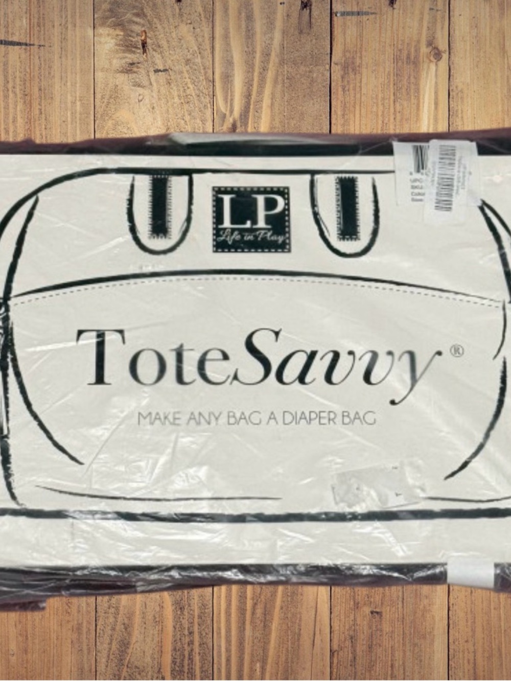 LP ToteSavvy Diaper Bag Insert Gray Purse organizer NEW